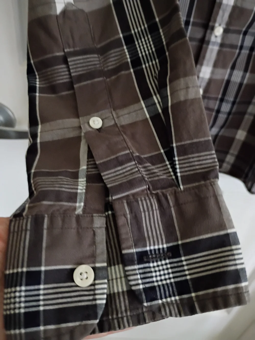 J. Crew Grey Plaid Long-Sleeve Button-Down Shirt